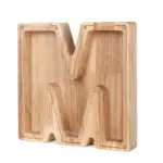 Wooden alphabet letters initial piggy bank