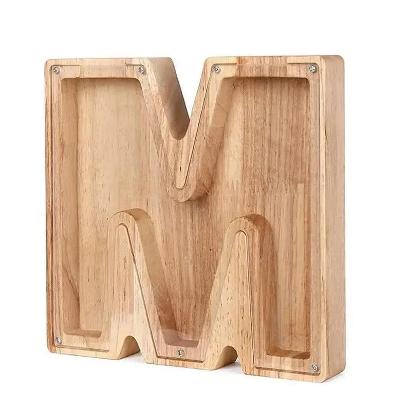 Wooden Alphabet Letters Initial Piggy Bank 427653