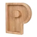 Wooden alphabet letters initial piggy bank