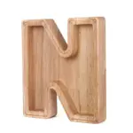Wooden alphabet letters initial piggy bank