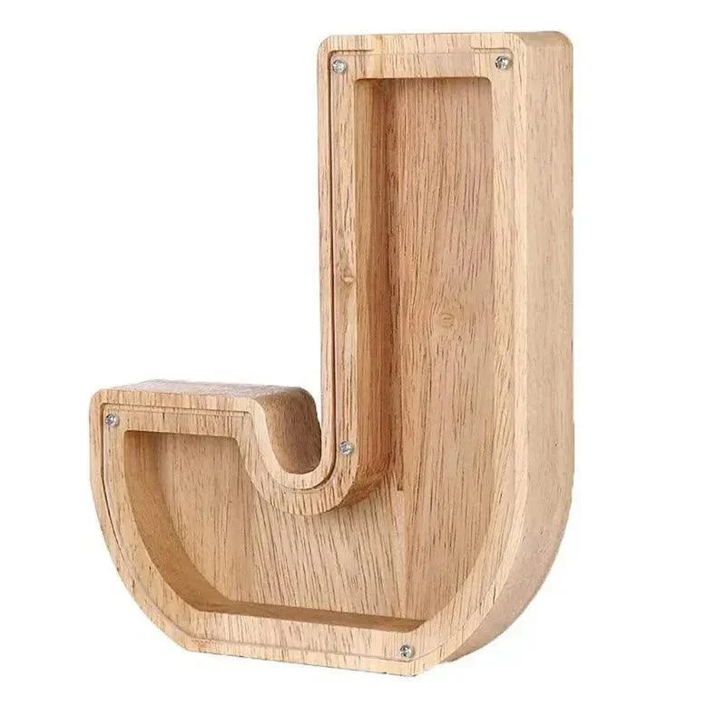 Wooden Alphabet Letters Initial Piggy Bank 534620