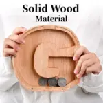 Wooden alphabet letters initial piggy bank