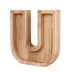 Wooden alphabet letters initial piggy bank