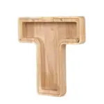 Wooden alphabet letters initial piggy bank