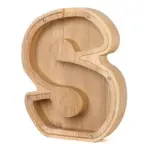 Wooden alphabet letters initial piggy bank