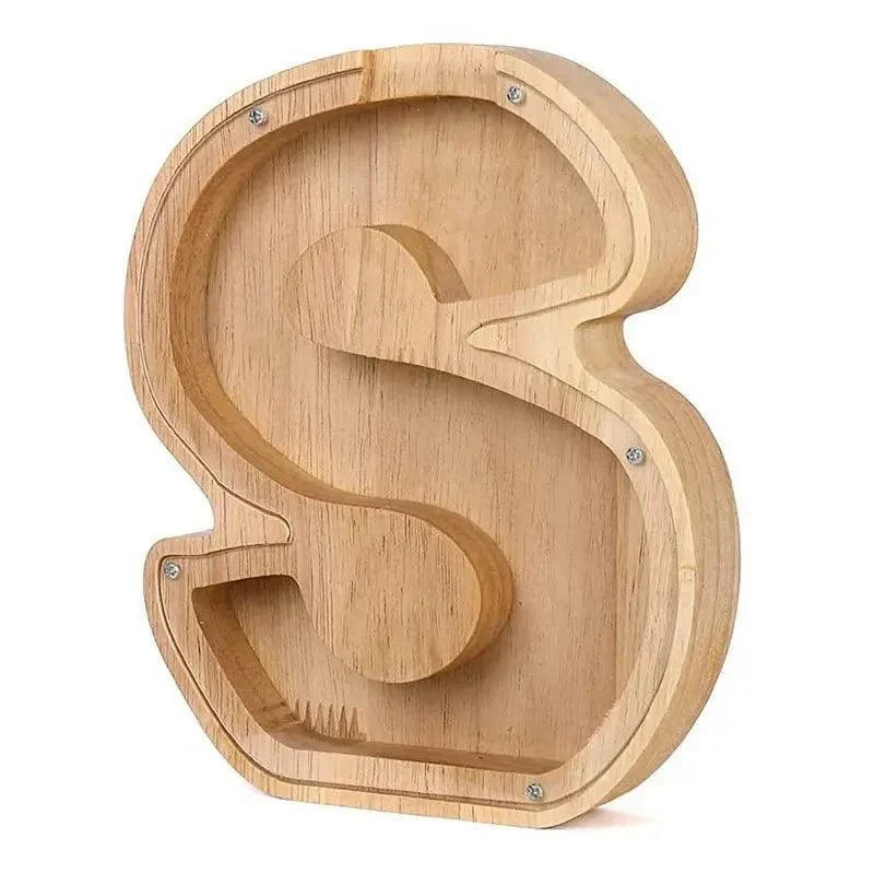 Wooden Alphabet Letters Initial Piggy Bank 725820