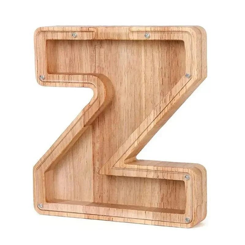 Wooden Alphabet Letters Initial Piggy Bank 829665