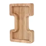 Wooden alphabet letters initial piggy bank