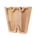 Wooden alphabet letters initial piggy bank