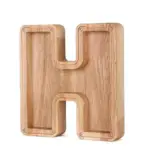 Wooden alphabet letters initial piggy bank