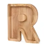 Wooden alphabet letters initial piggy bank