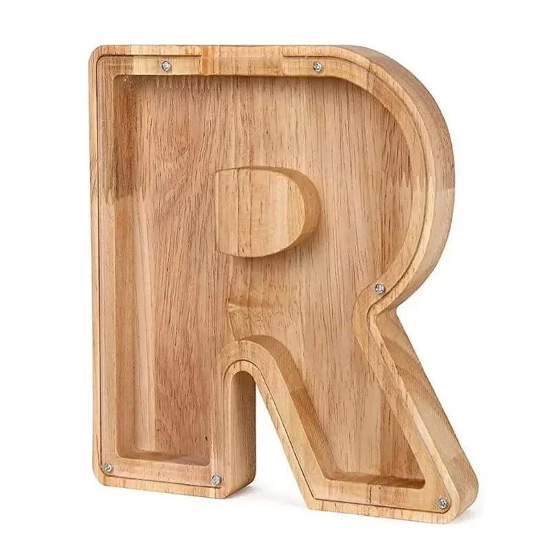 Wooden Alphabet Letters Initial Piggy Bank 922841