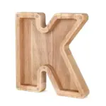 Wooden alphabet letters initial piggy bank