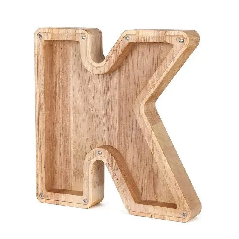 Wooden Alphabet Letters Initial Piggy Bank 942332