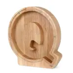 Wooden alphabet letters initial piggy bank