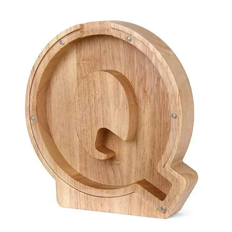 Wooden Alphabet Letters Initial Piggy Bank 974651