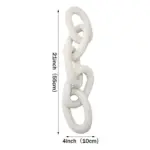 Wooden boho style carved chain link