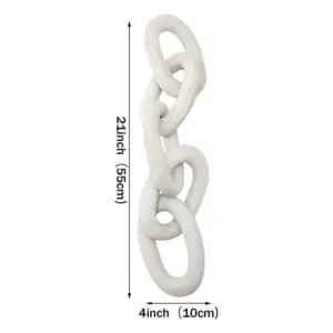 Wooden Boho Style Carved Chain Link