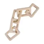 Wooden boho style carved chain link