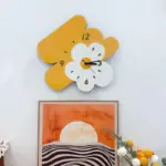 Wooden cartoon art flower wall clock