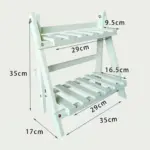 Wooden double layer storage racks