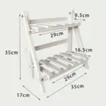 Wooden double layer storage racks