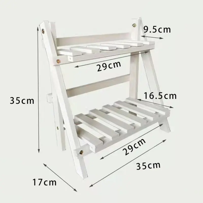 Wooden double layer storage racks