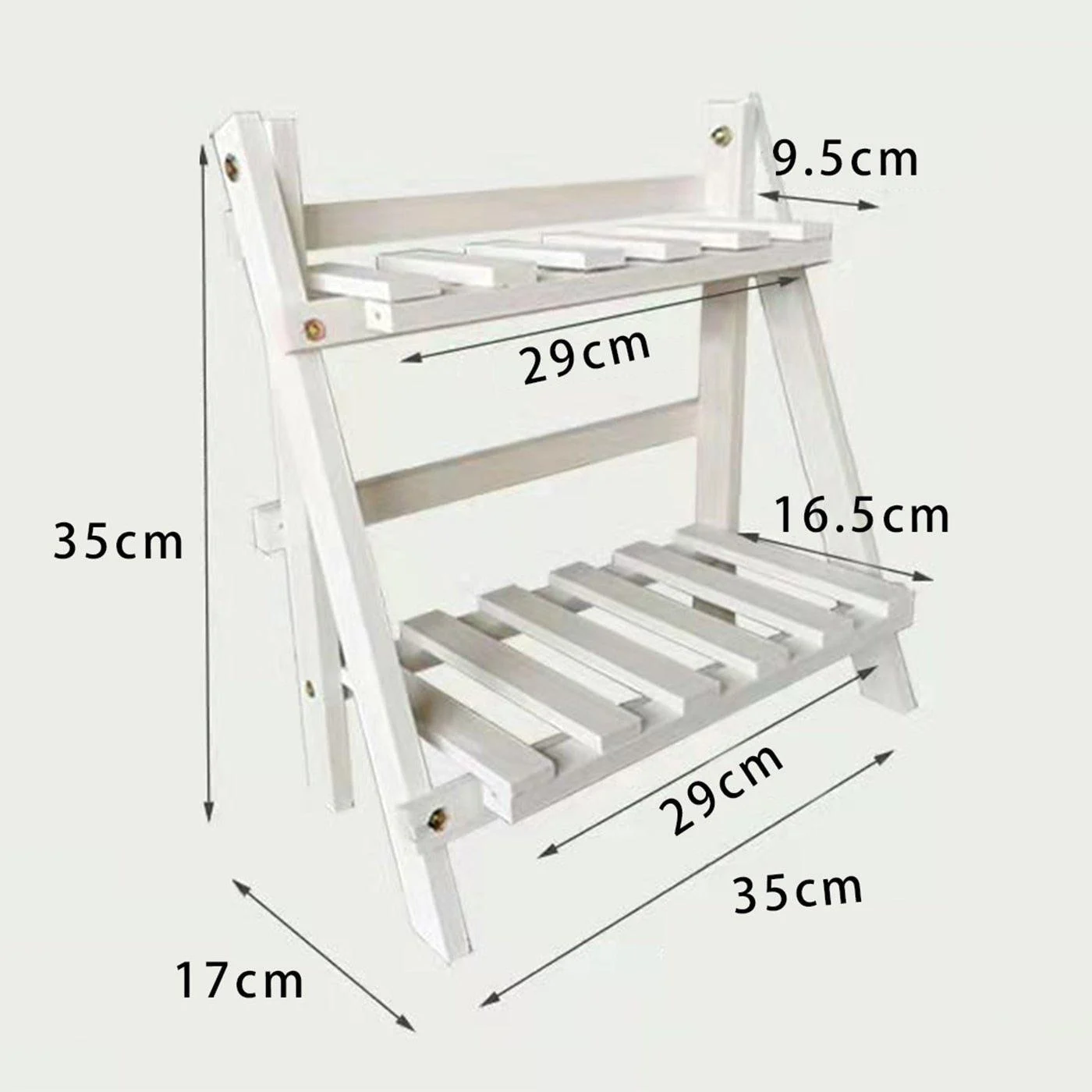 Wooden Double Layer Storage Racks 429682