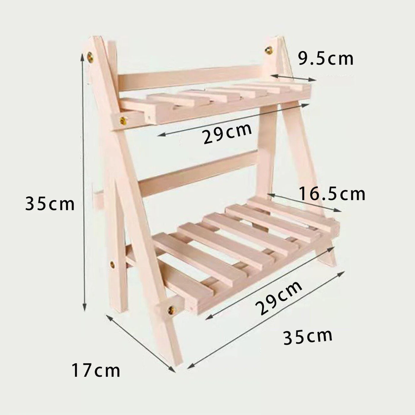 Wooden Double Layer Storage Racks 437990