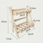 Wooden double layer storage racks