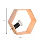 Woodlight stilvolle sechseckige holz tischlampe naturholz led warmweiss stilvolles design xlumina5