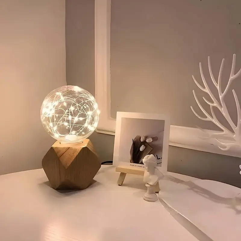 Woodwhimsy retro holzlampe naturholz led dekoration xlumina13