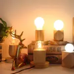 Woodwhimsy retro holzlampe naturholz led dekoration xlumina15