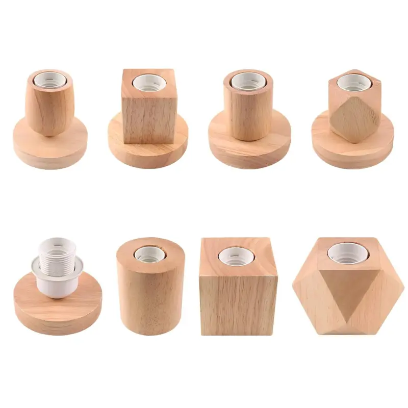 Woodwhimsy retro holzlampe naturholz led dekoration xlumina17