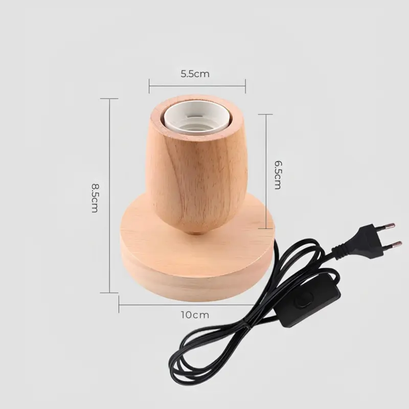 Woodwhimsy retro holzlampe naturholz led dekoration xlumina3