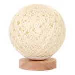 Woven glow rattan kugel tischlampe naturliches licht warmes ambiente xlumina5