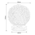 Woven glow rattan kugel tischlampe naturliches licht warmes ambiente xlumina7