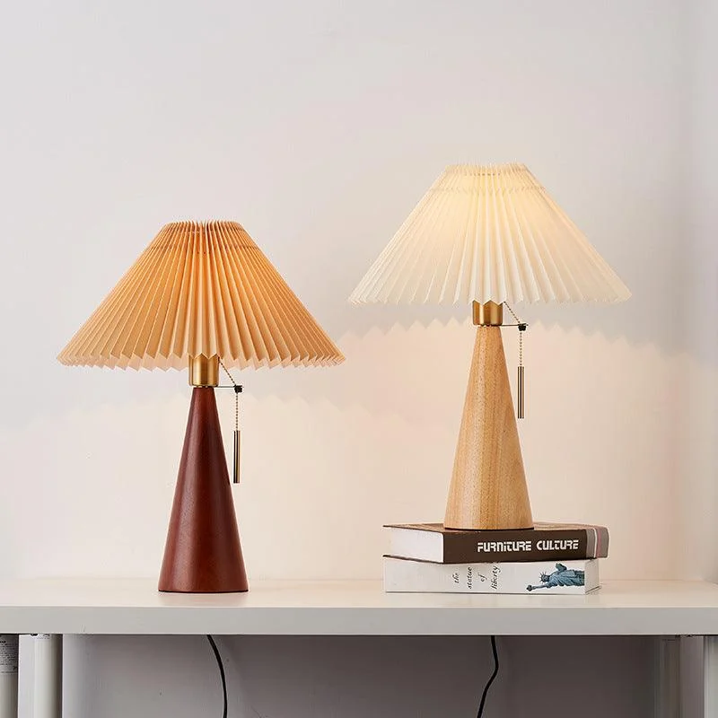 Retro Pleated Umbrella Table Lamp - ISTANBULLU LTD