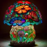XLumina glas in glas led tischlampe dekorativ ambiente beruhigend klassik blau 7W