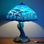 XLumina glas in glas led tischlampe dekorativ ambiente beruhigend klassik blau 7W