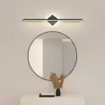 XLumina moderne led wandlampe rund vierkant schwarz gold wohnzimmer schlafzimmer badezimmer