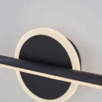 XLumina moderne led wandlampe rund vierkant schwarz gold wohnzimmer schlafzimmer badezimmer
