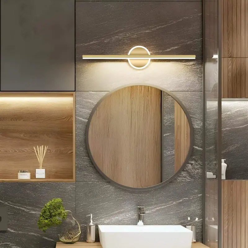 XLumina moderne led wandlampe rund vierkant schwarz gold wohnzimmer schlafzimmer badezimmer