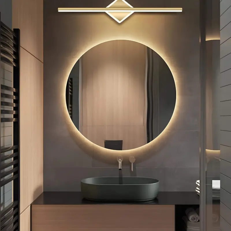 XLumina moderne led wandlampe rund vierkant schwarz gold wohnzimmer schlafzimmer badezimmer