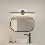 XLumina moderne led wandlampe rund vierkant schwarz gold wohnzimmer schlafzimmer badezimmer