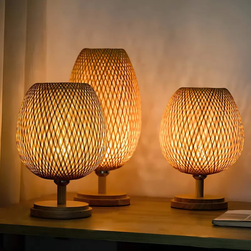 XLumina vintage bambus tischlampe natur handgefertigt e27 modern wohnzimmer 2 cf4bcea6 1e1a 4d88 913b 58b6c0b45590