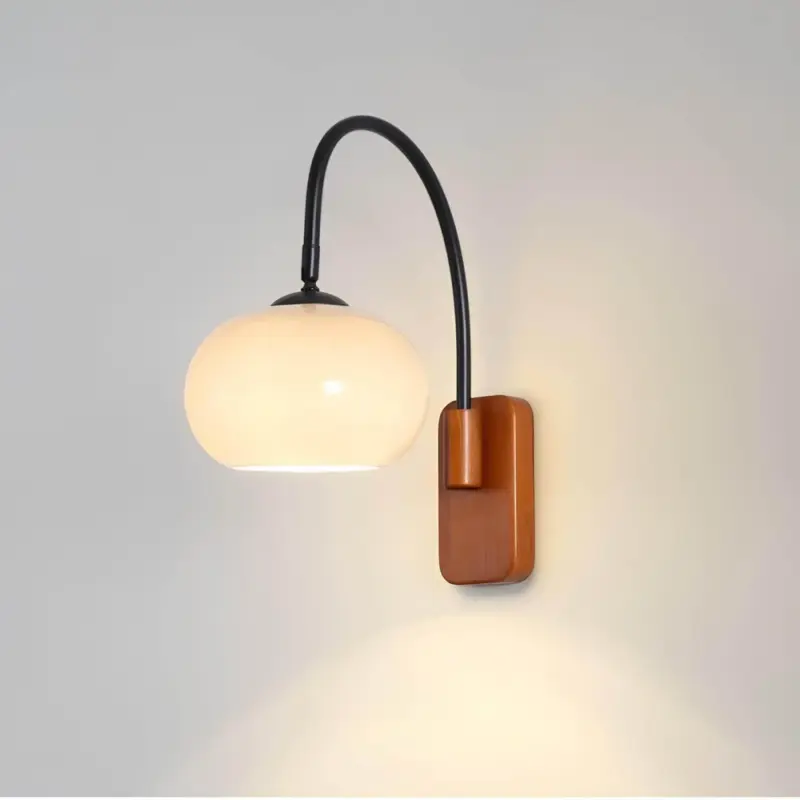 Xlumina drehbare bauhaus wandleuchte kaki glas elegant flexibel modern4