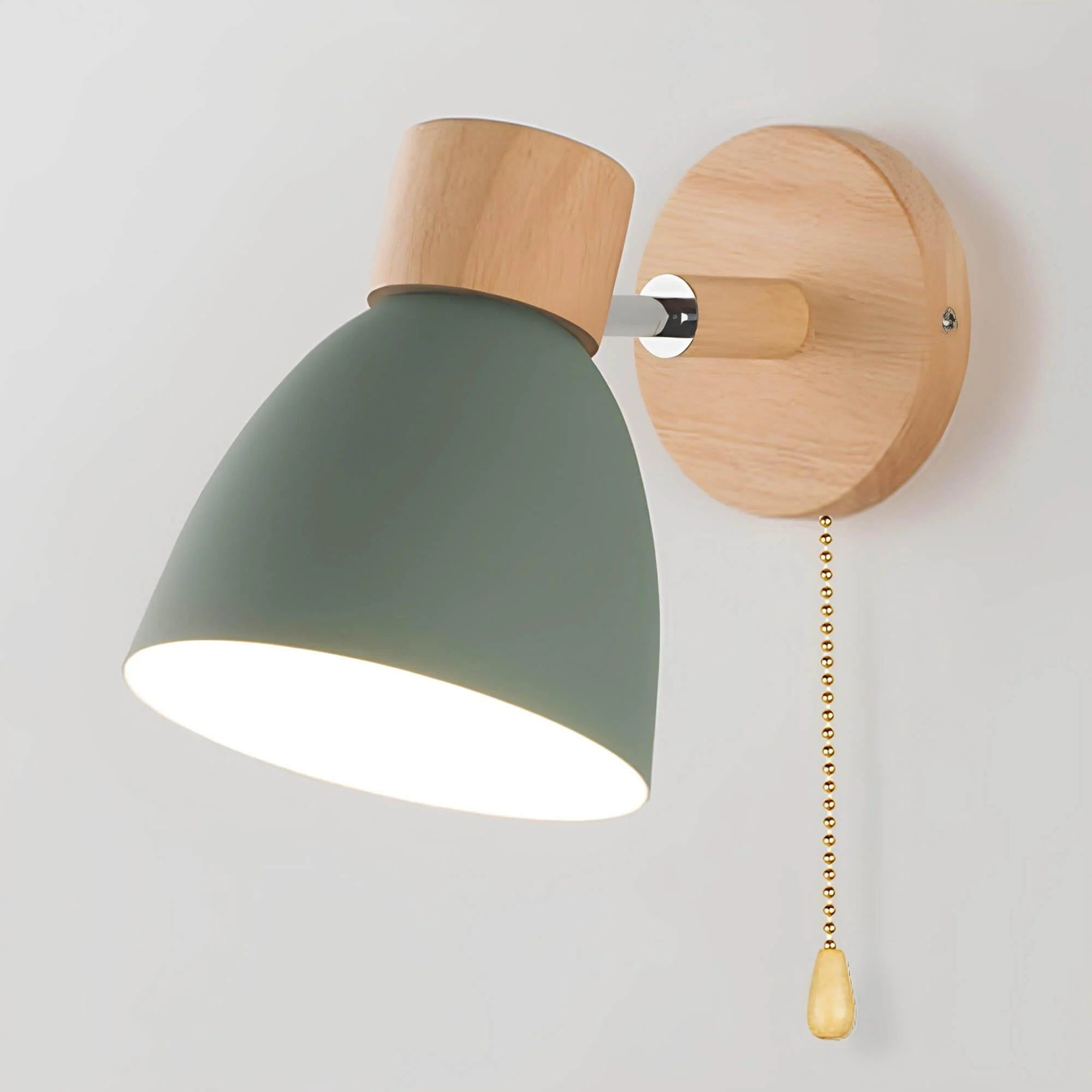 Yadiel Skandinavische Holz Wandleuchte Natuerlicher Rahmen E27 Beleuchtung Xlumina2