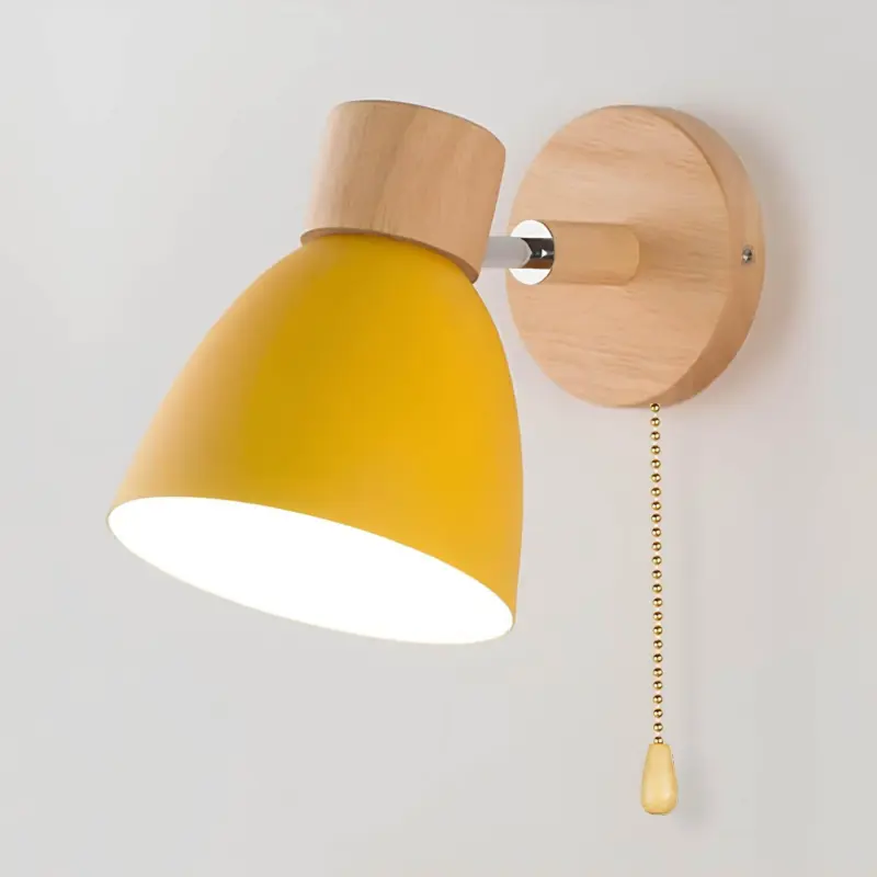 Yadiel skandinavische holz wandleuchte natuerlicher rahmen e27 beleuchtung xlumina6