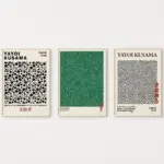 Yayoi kusama abstract line dots canvas poster